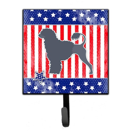Jensendistributionservices USA Patriotic Portuguese Water Dog Leash or Key Holder MI1526134